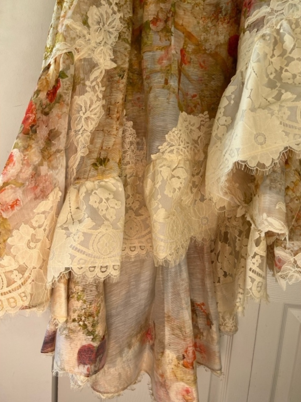 Zimmermann Luminosity Asymmetrical Bias Printed Midi Skirt Size 0 - Picture 7 of 8